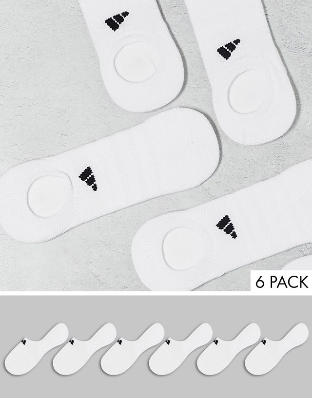 adidas Training Superlite 2 6 pack no show socks in white