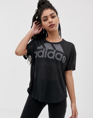 adidas - Training - Svart t-shirt med logga