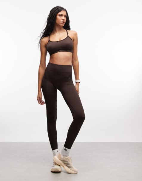 adidas Training – Svarta, stickade leggings i full längd - view 1