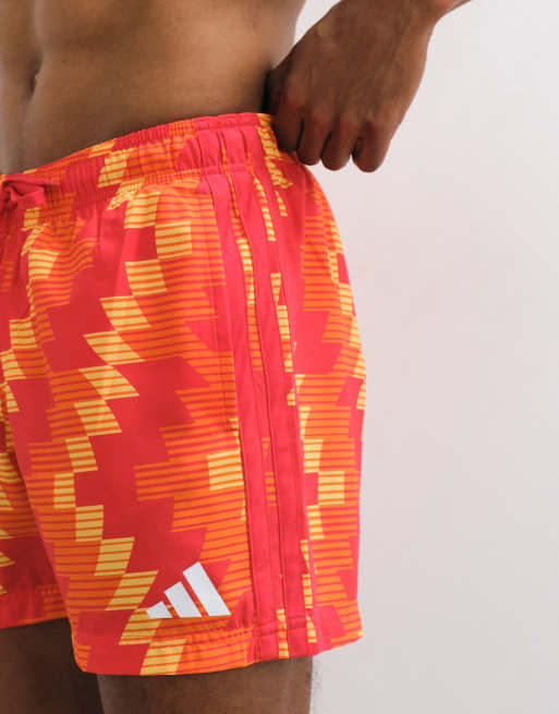 adidas Training swimshorts in red pattern, 3 of 5