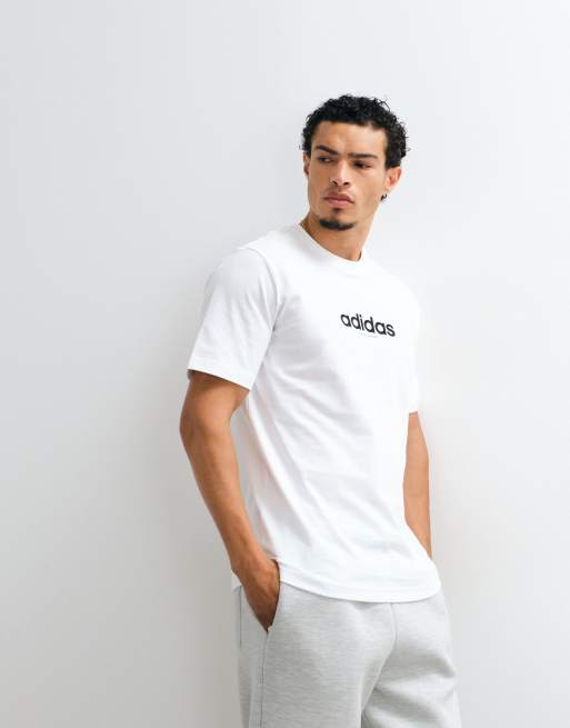 adidas Training - T-shirt bianca con stampa di calcio sul retro, 5 di 5