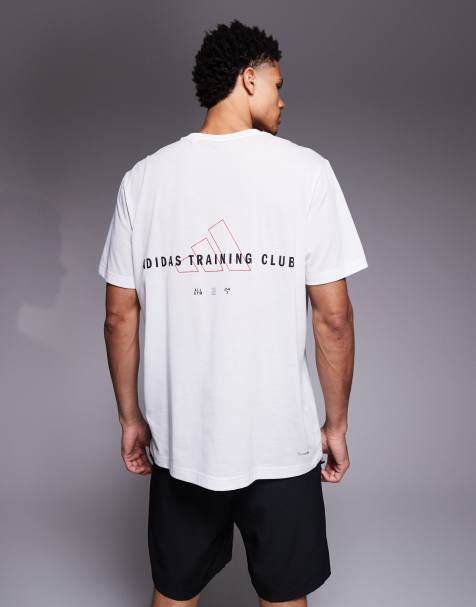 adidas Training - T-shirt bianca con stampa sul retro - view 1