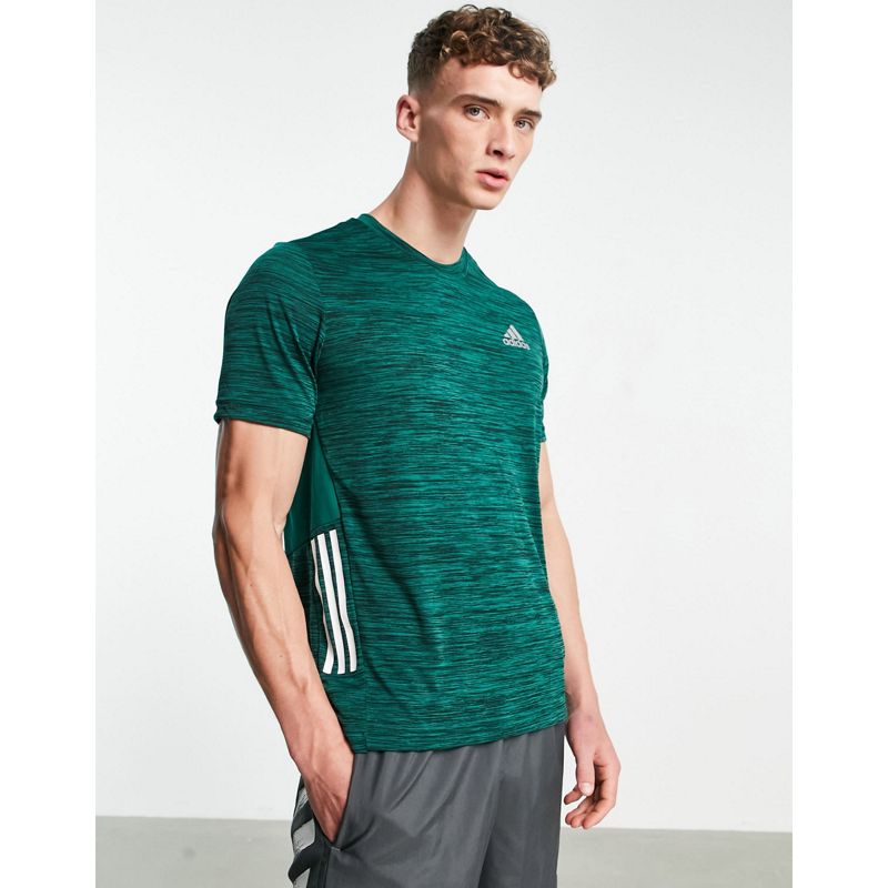 Palestra e allenamento ccVI1 adidas Training - T-shirt con 3 strisce verde sfumata