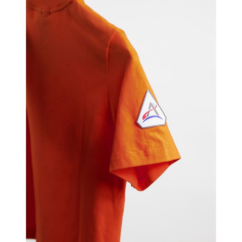 Donna nFsVY adidas Training - T-shirt corta a maniche corte accollata arancione