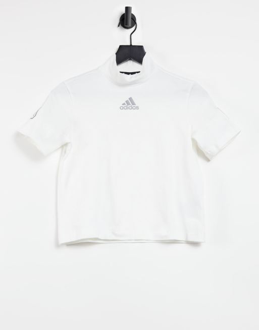 adidas Training T shirt court manches courtes avec col montant