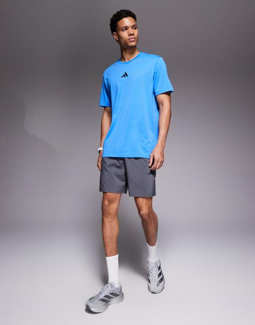 adidas Training – T-Shirt in Blau mit Rückenprint, 2 von 5