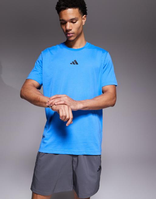 adidas Training – T-Shirt in Blau mit Rückenprint, 3 von 5