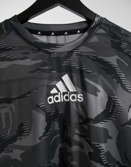 Adidas grey cheap camo shirt