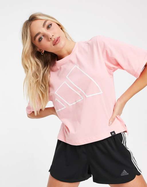 pink addidas tshirt