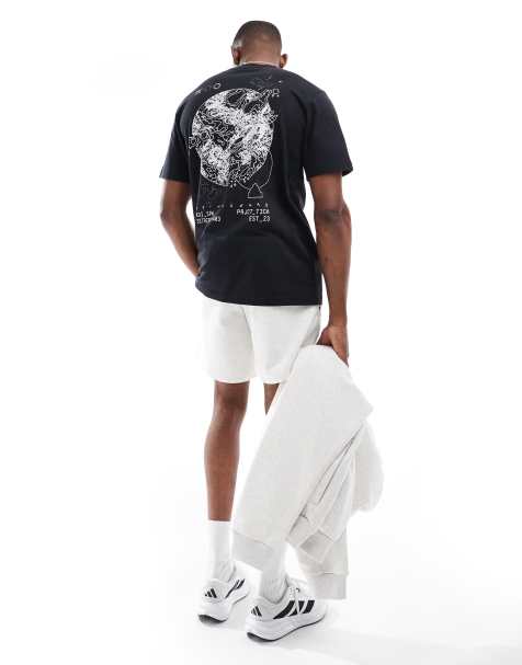 adidas Training – T-Shirt in Schwarz mit kreisförmigem Grafikprint - view 1