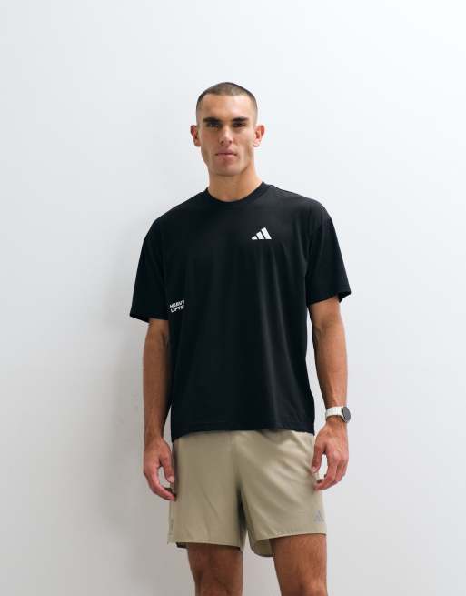 adidas Training – T-Shirt in Schwarz mit Rückenprint, 2 von 5