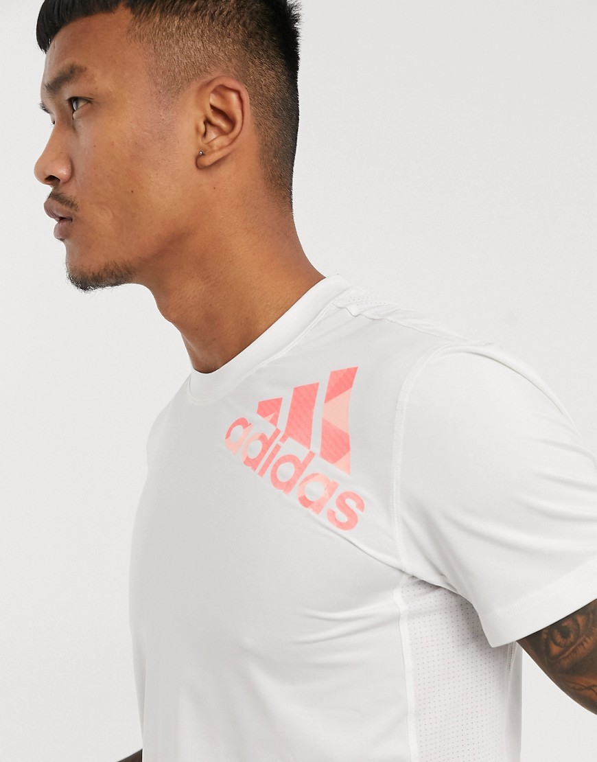 Adidas Training t-shirt in white with chest logo