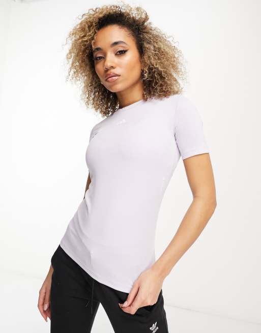 adidas Training T shirt lilla in tessuto Techfit ASOS