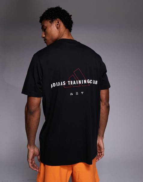 adidas - Training - T-shirt met print op de rug in zwart - view 1