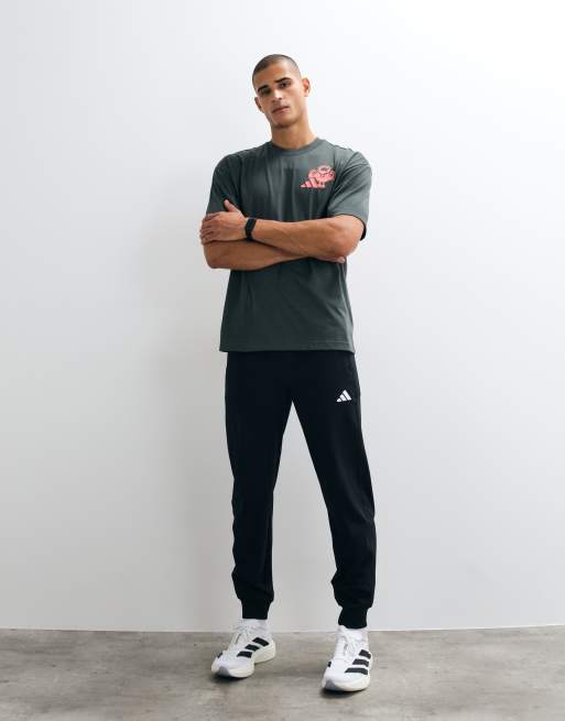 adidas Training-T-Shirt mit Rückendruck in Dunkelgrau, 4 von 5