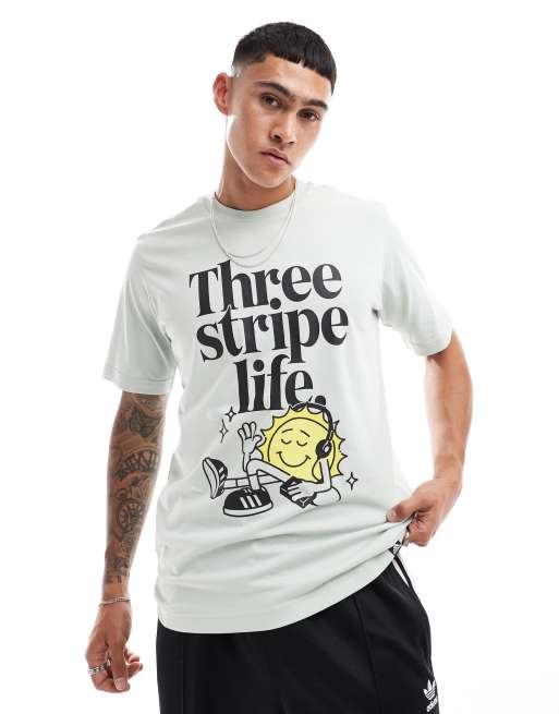 Adidas three stripe tshirt online