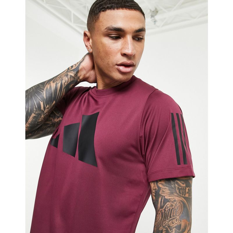 Activewear Uomo adidas - Training - T-shirt viola con logo BOS grande