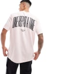 [adidas performance] adidas Training t-shirt with graphic in sandy pink S PINK