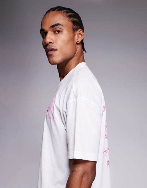 adidas Training t-shirt with noodle legs back print in white, 4 of 5