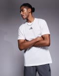 [adidas performance] adidas Training t-shirt with progress back print in white XS white