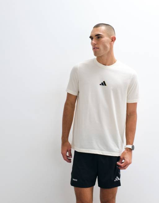adidas Training t-shirt with tennis back print in white, 3 of 5