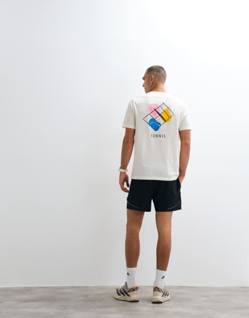 adidas Training t-shirt with tennis back print in white, 4 of 5