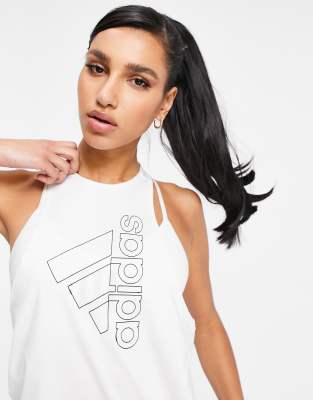 Adidas Originals Adidas Training Tank White In White