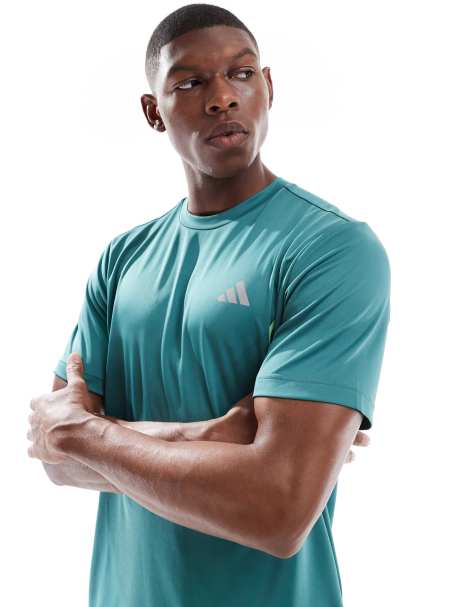 adidas Training Tech apparel tee in preloved teal 