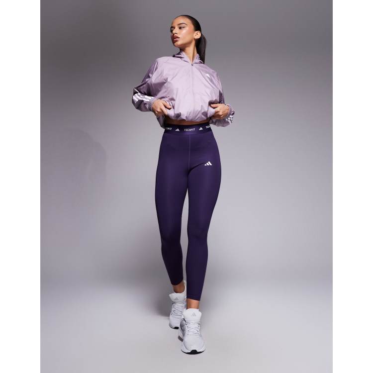 新品！ adidas ランニングウェア techfit 上下セット 濃紫 ヨガ adidas Training Tech Fit 7/8 leggings in purple | ASOS