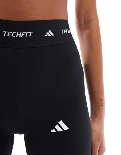 adidas Training tech fit sculpt shorts in black, 3 of 5