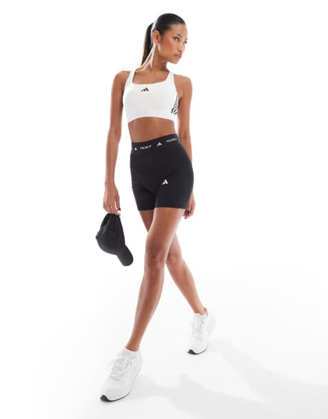 adidas Training - Tech-Fit - Sorte formgivende shorts - view 1