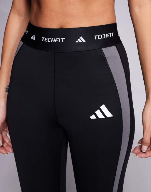 adidas Training – Tech Fit – Svarta, 7/8-långa leggings med blockfärgad design, 4 av 5