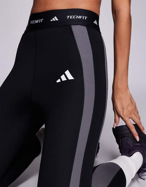 adidas Training – Tech Fit – Svarta, 7/8-långa leggings med blockfärgad design, 5 av 5