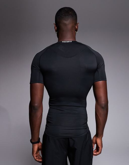 adidas Training tech fit t-shirt in black, 3 of 5