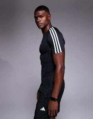 adidas Training tech fit t-shirt in black