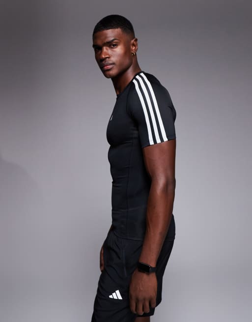 adidas Training tech fit t-shirt in black, 4 of 5