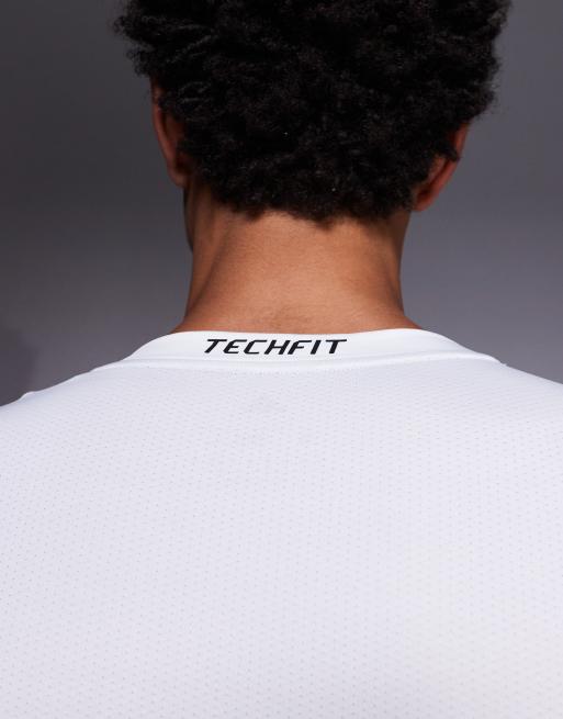adidas Training tech fit t-shirt in white, 5 of 5