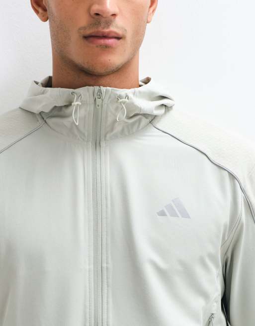 adidas Training Tech lightweight jacket in sage, 3 of 5