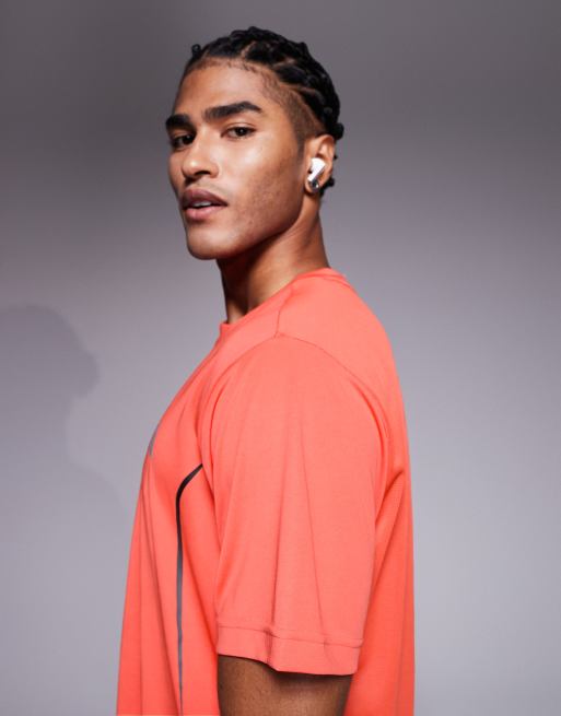 adidas Training tech t-shirt in coral, 4 of 5
