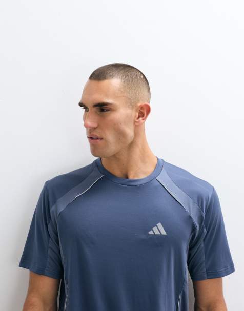 adidas Training tech t-shirt in navy - view 1