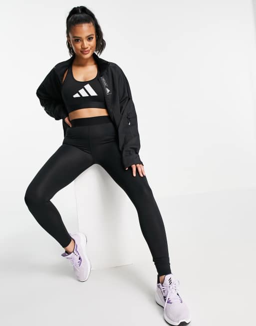 Adidas leggings and jacket 2025 set