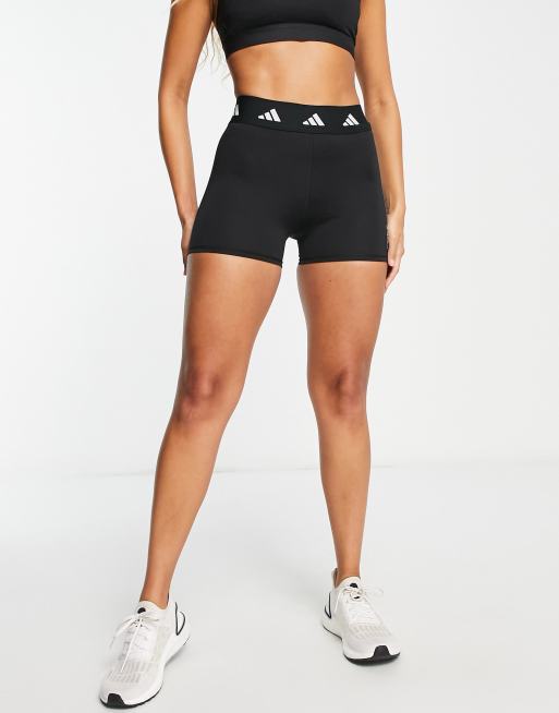 adidas Training Techfit 3-inch legging shorts in black