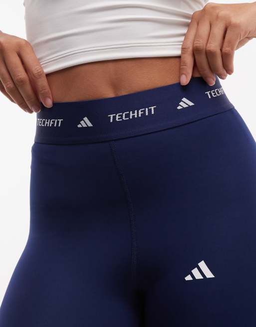 adidas Training TechFit 7/8 legging in navy, 2 van 5
