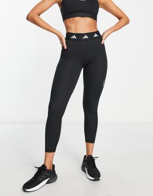 adidas Techfit 7/8 Leggings (Plus Size) - Black