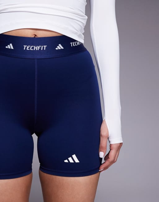 adidas Training TechFit booty shorts in navy, 4 of 5