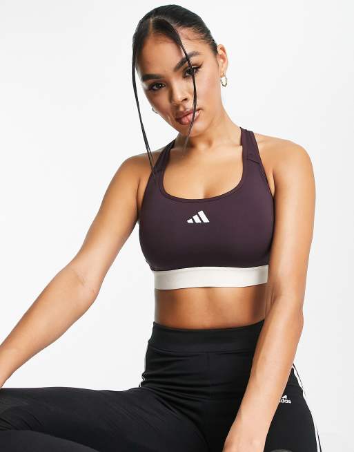 adidas Training - Techfit - Brassière de sport à maintien intermédiaire -  Rouge