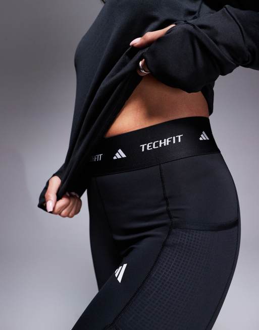 adidas Training Techfit Leggings modellanti neri ASOS