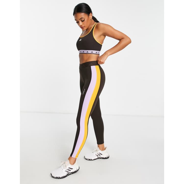 adidas Techfit Colorblock Crop Tank Top - Brown