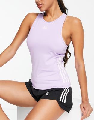 adidas performance adidas Training Techfit colourblock 3 stripe vest in purple