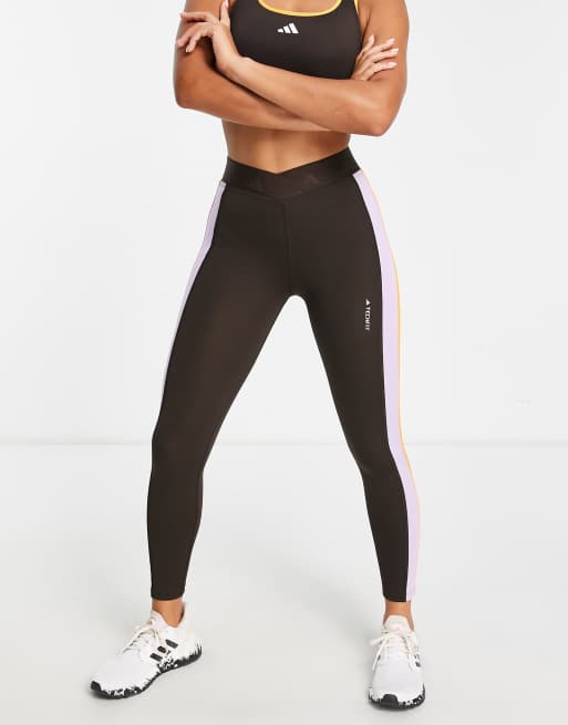 adidas Performance TECHFIT - Leggings - silver violet/light blue